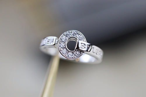 Bvlgari Silver Cubic Zirconia Ring